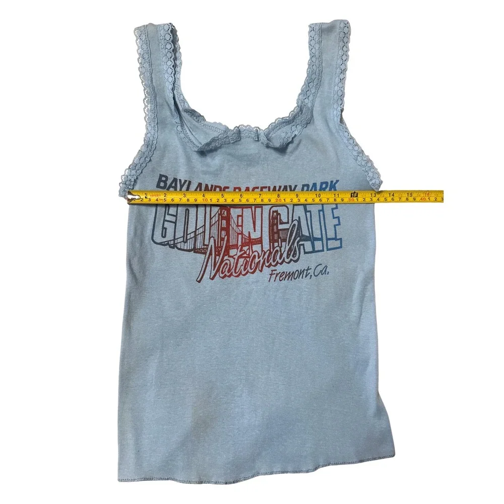 Vtg 1986 Baylands Raceway Golden Gate Nationals Screen Stars Tank Top M L XL NOS - Picture 2 of 5
